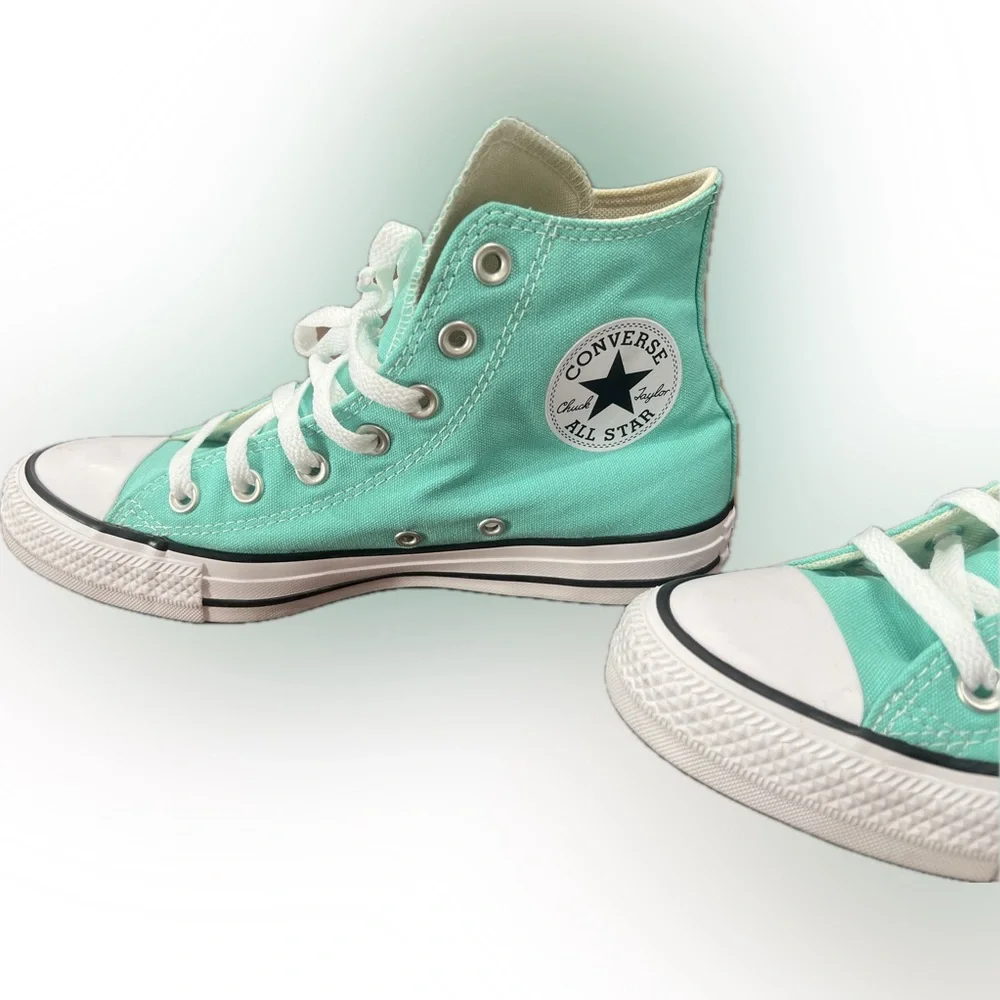 Converse Teal High-Top Sneakers - Picture 2 of 9